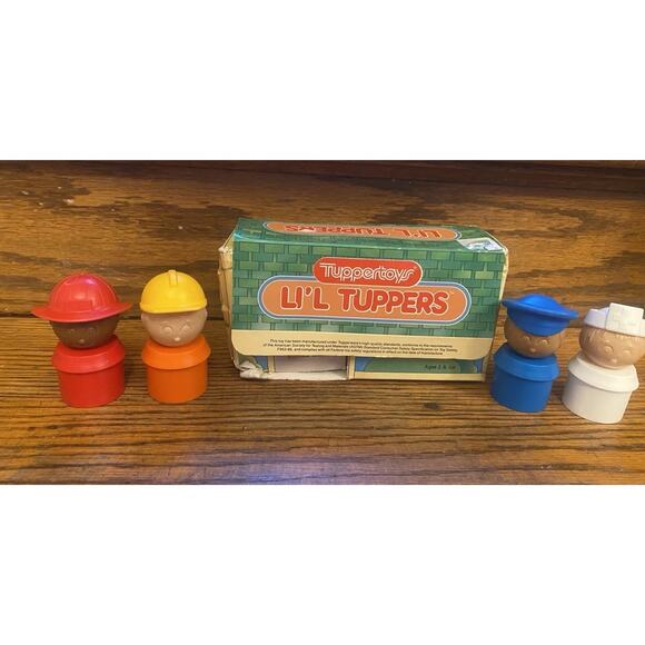 VTG Li'l Tuppers Nurse fireman Mail man Construction Workers Neat 1988 In Box - Picture 1 of 6